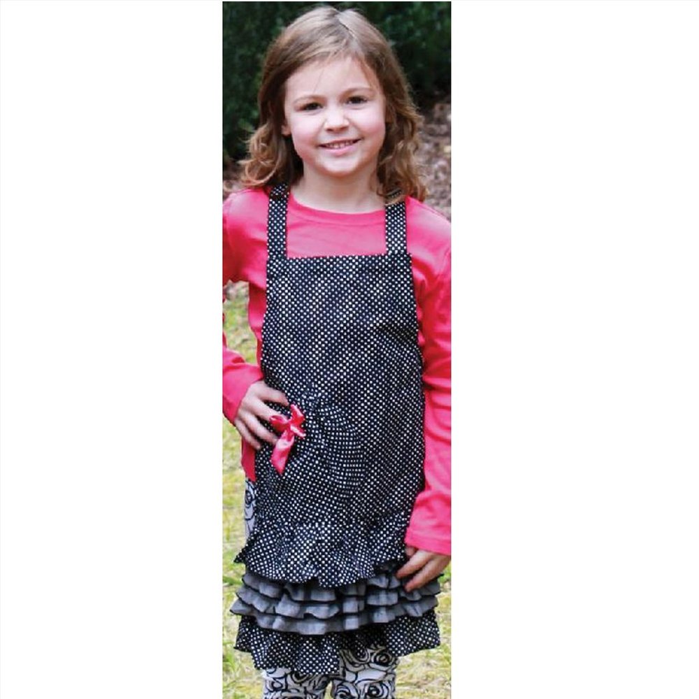 NWT Flower Market Child Black Apron